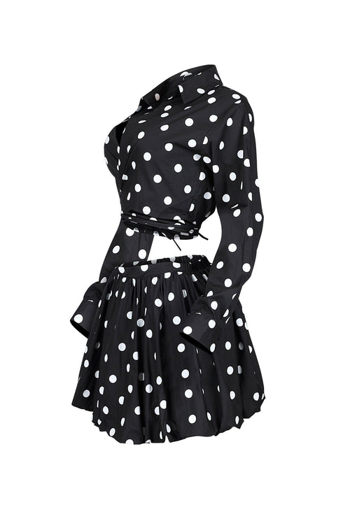 Kiara Polka Dot Top & Skirt SET